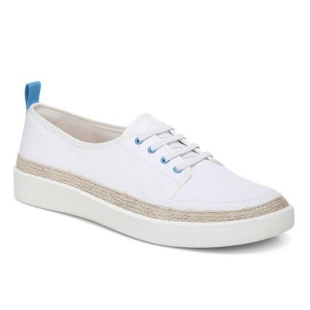 Vionic Jovie Women's Lace Up Casual sneaker Shoe white blue size 10 women’s